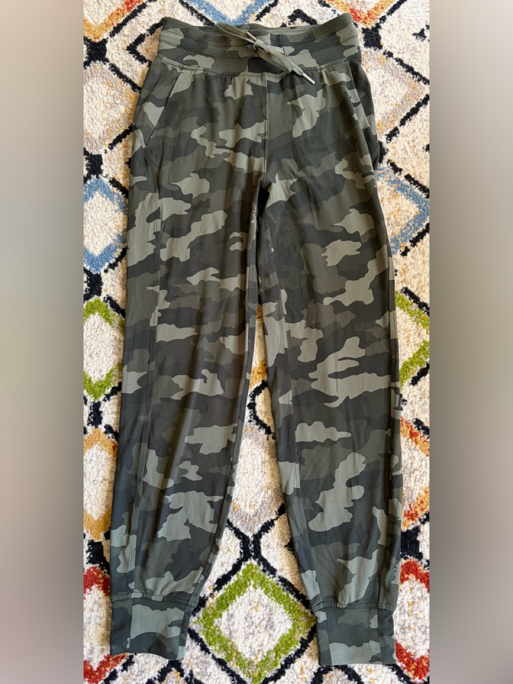 lululemon Align High Rise Olive Camo Joggers